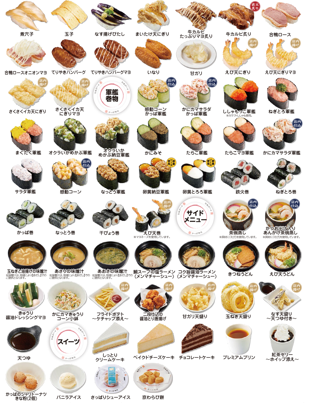 かっぱ 寿司 食べ 放題 メニュー