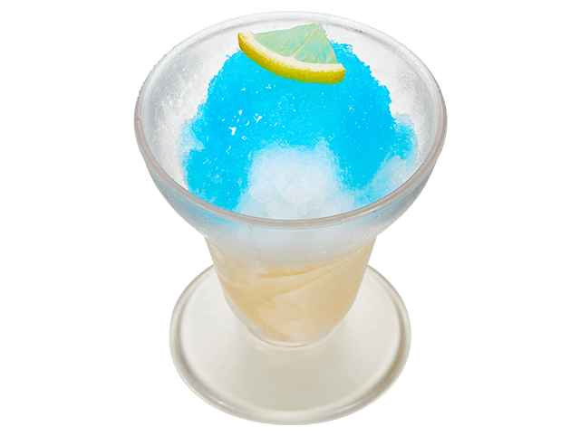 ブルーハワイかき氷<br>&バニラアイス