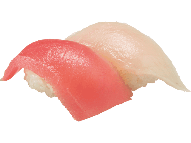 まぐろ二種盛り（まぐろ・びんちょう）