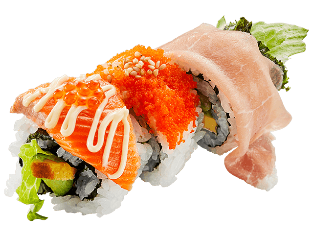 ３種のロール寿司食べ比べ