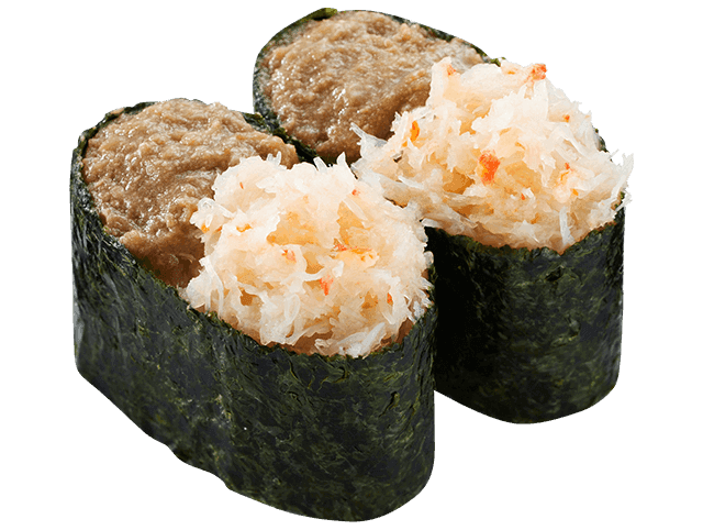 蟹ほぐし身＆蟹みそ軍艦