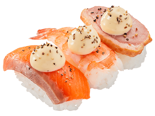 ３種のトリュフマヨ寿司食べ比べ