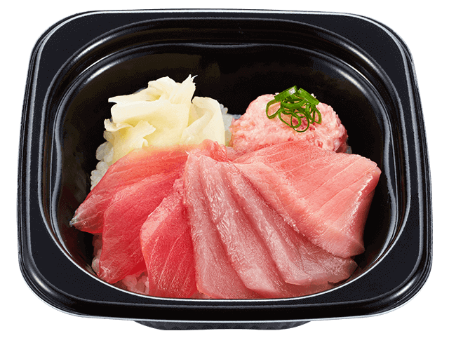 お持ち帰り用まぐろづくし丼