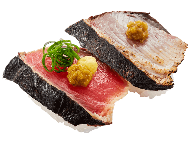 鹿児島県指宿市産厚切り炭焼きかつおたたき食べ比べ柚子胡椒付き