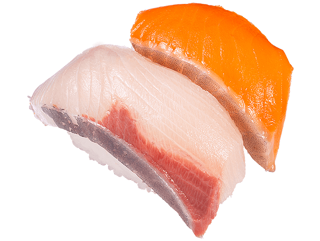 活〆寒ぶり・サーモン二種盛り