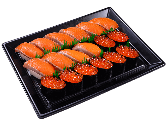 サーモン特盛いくら尽くしセット２人前