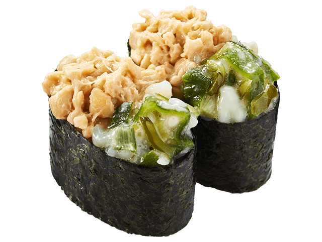 オクラいかめかぶ納豆軍艦