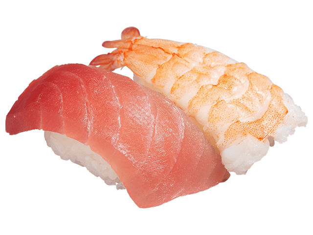 まぐろ・えび二種盛り