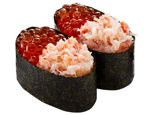 蟹いくらの合盛り軍艦