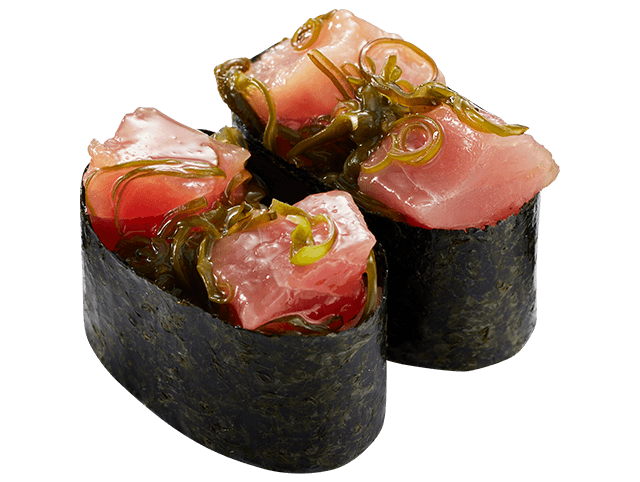 三陸産めかぶ＆まぐろ軍艦