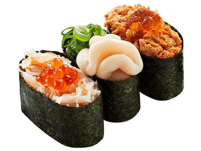 ３種の冬ネタ食べ納め軍艦