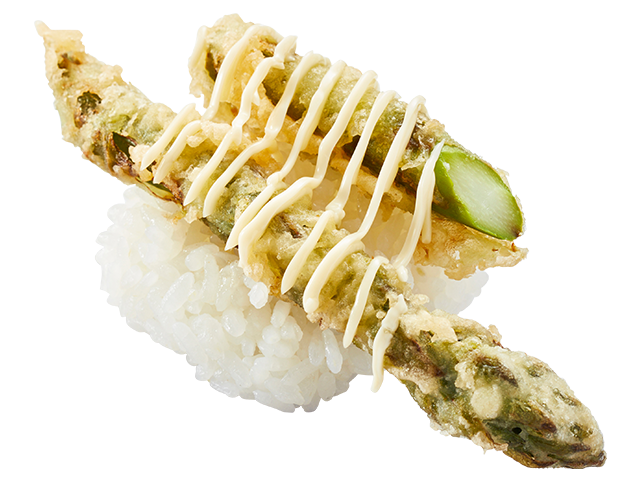 アスパラ天にぎりマヨ