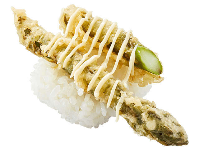 アスパラ天にぎりマヨ