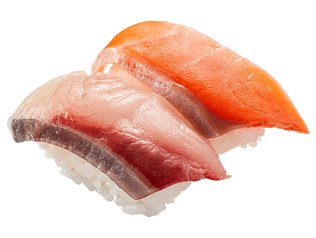 活〆はまち・サーモン二種盛り