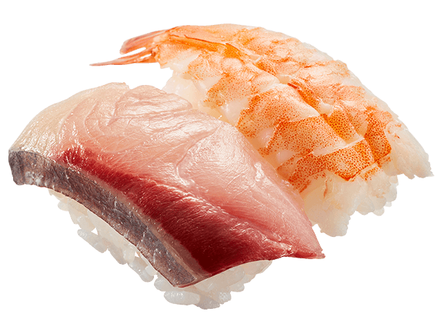 活〆はまち・えび二種盛り